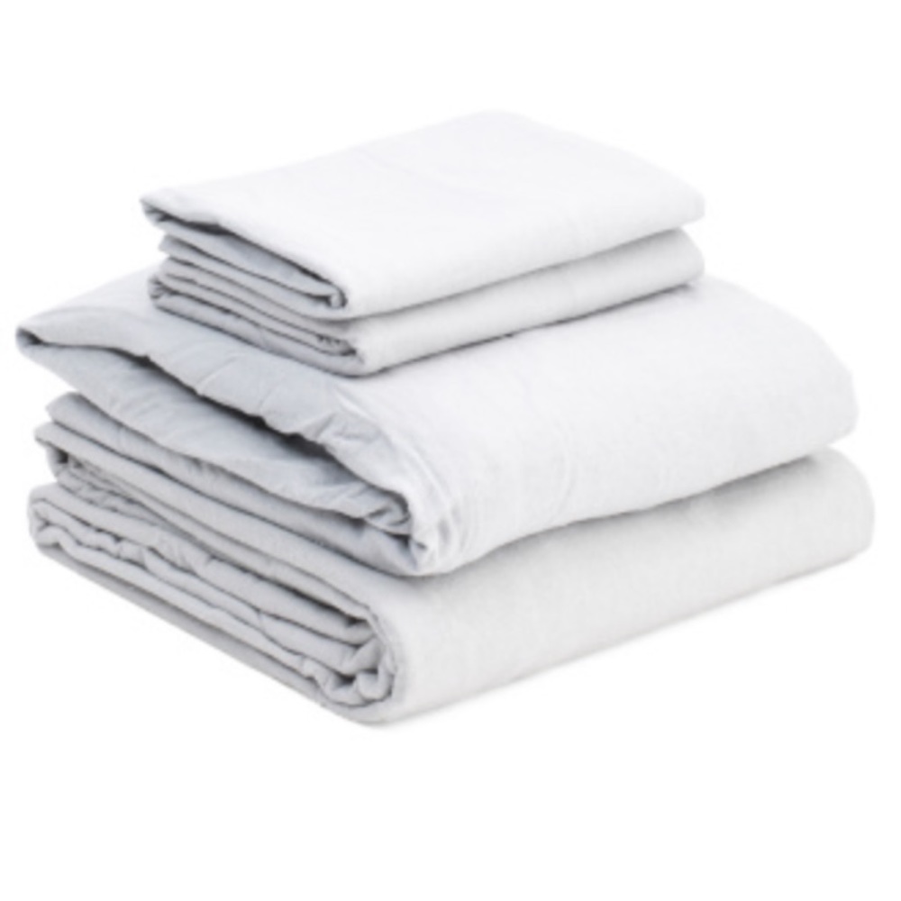 GREAT BAY HOME King Size 100% Solid Turkish Cotton Flannel Sheet Set